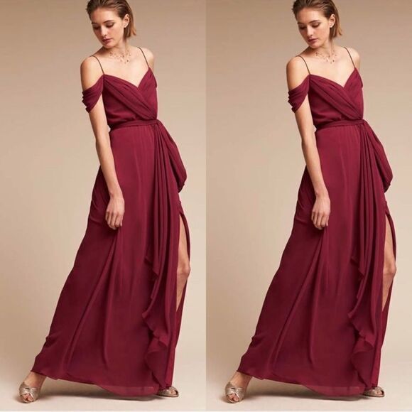 💯 WATTERS AND WATTERS Kane Dress in Marsala - Picture 1 of 9